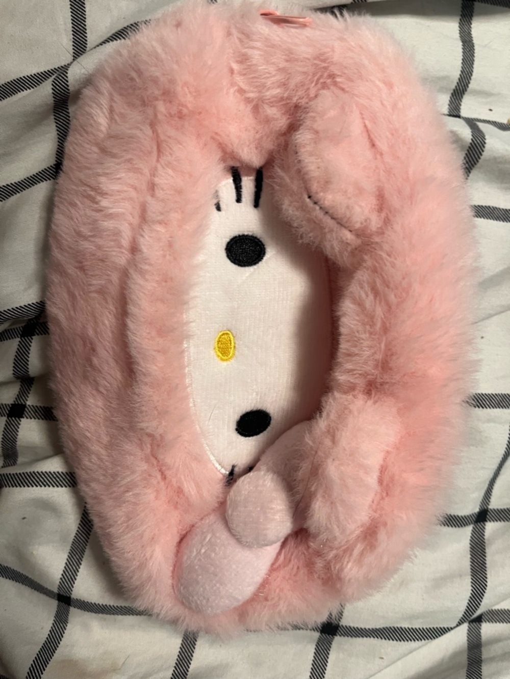 Sanrio Pink Plush Cosmetic Pouch